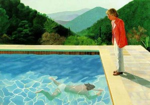 portrait of an artist (pool with two figures), by david hockney