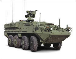 Stryker unmanned armored vehicle
