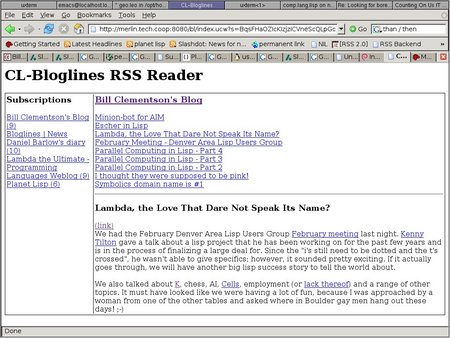 drewc's bloglines reader