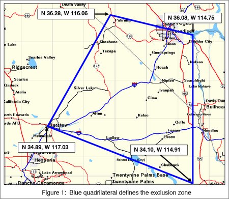 DARPA exclusion zone