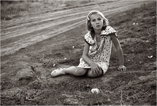 Depression-era farm girl in Nebraska