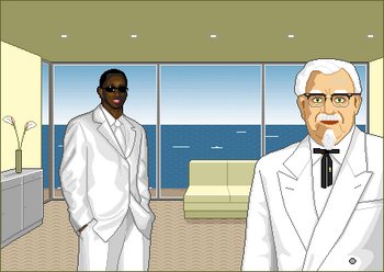 it's been awkward whenever p diddy and the colonel run into one another, after that disastrous memorial day weekend