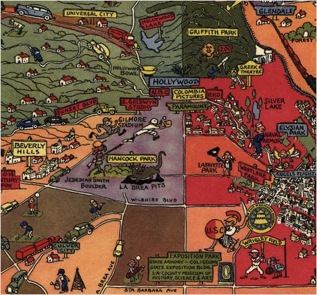 1942 map of Los Angeles