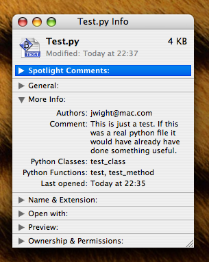 python spotlight plugin screenshot