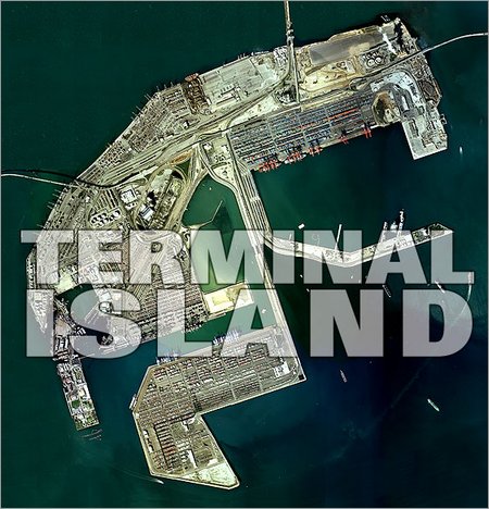 aerial view of terminal island