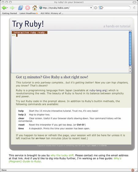 try ruby